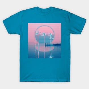 Vaporwave aesthetic purple and teal T-Shirt